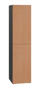 DOMINIT 42 úložná skříň 2-boxová, 1817x450x400 mm, korpus antracit, dvířka buk royal